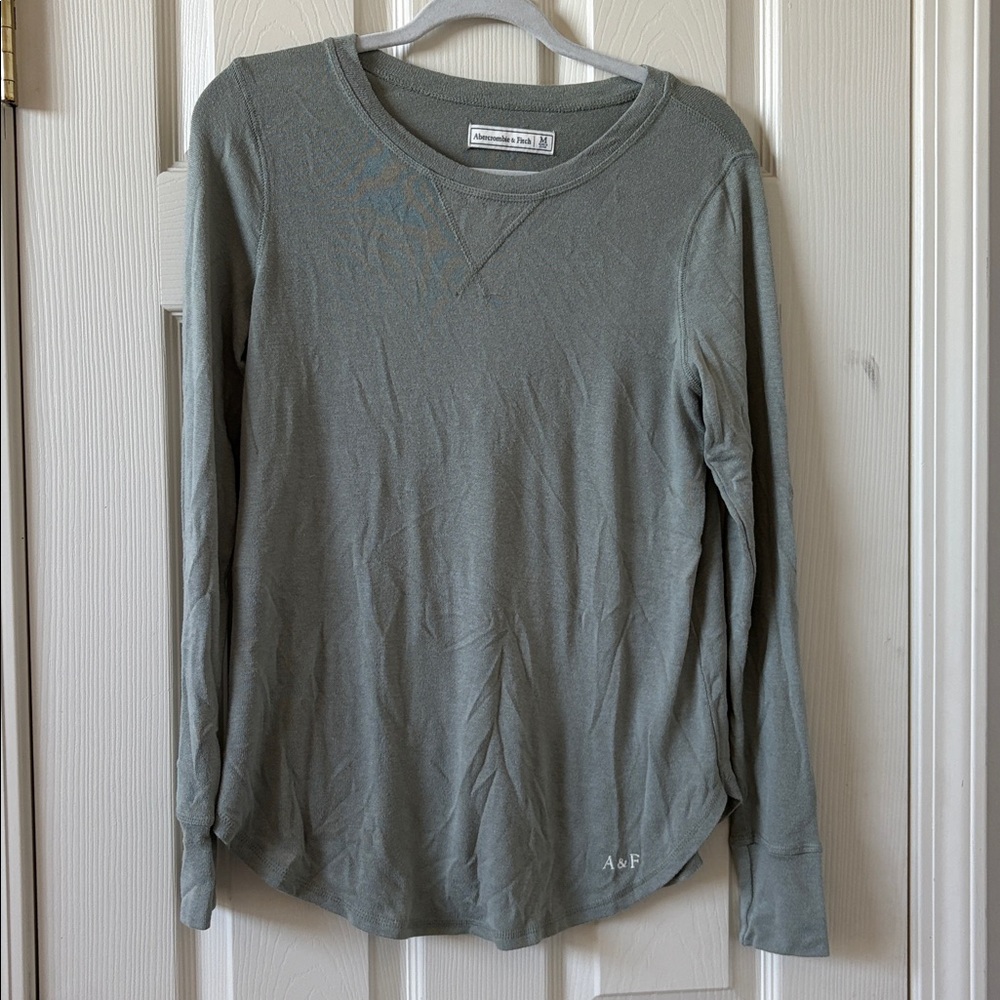 Abercrombie & Fitch Olive Long Sleeve Top